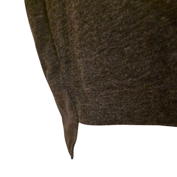 Zara Collection Charcoal Gray V-Neck Short Sleeve Cotton Blend Tee T-Shirt Top X - Picture 2 of 7